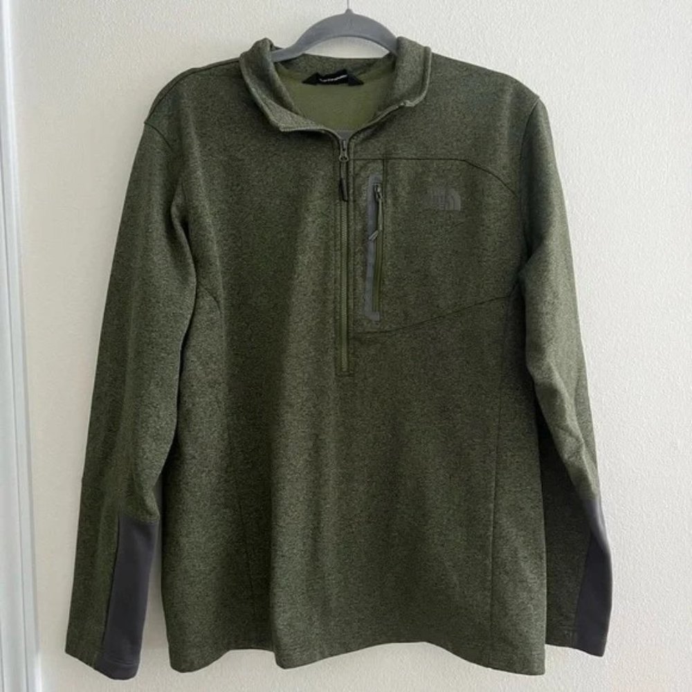 The North Face Green Quarter-zip Jacket Large